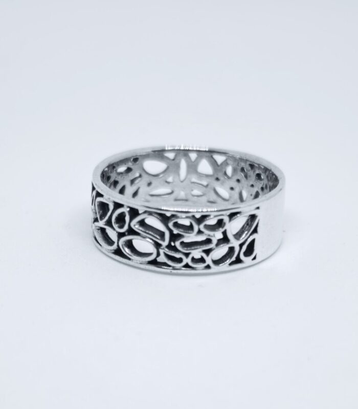 Anillo Calado de plata 925 con Diseño Ornamental